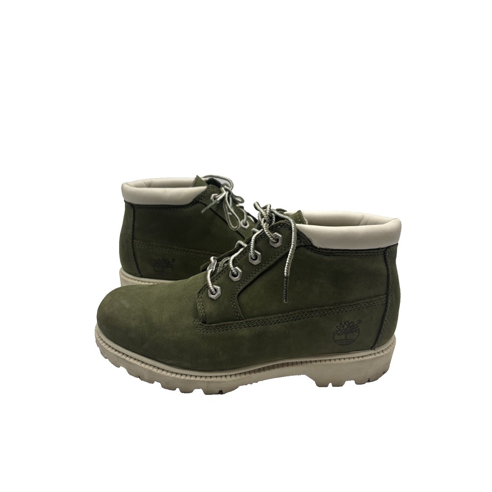Timberland Nellie Waterproof Chukka Boot Green Leather Mens 7.5M 33399